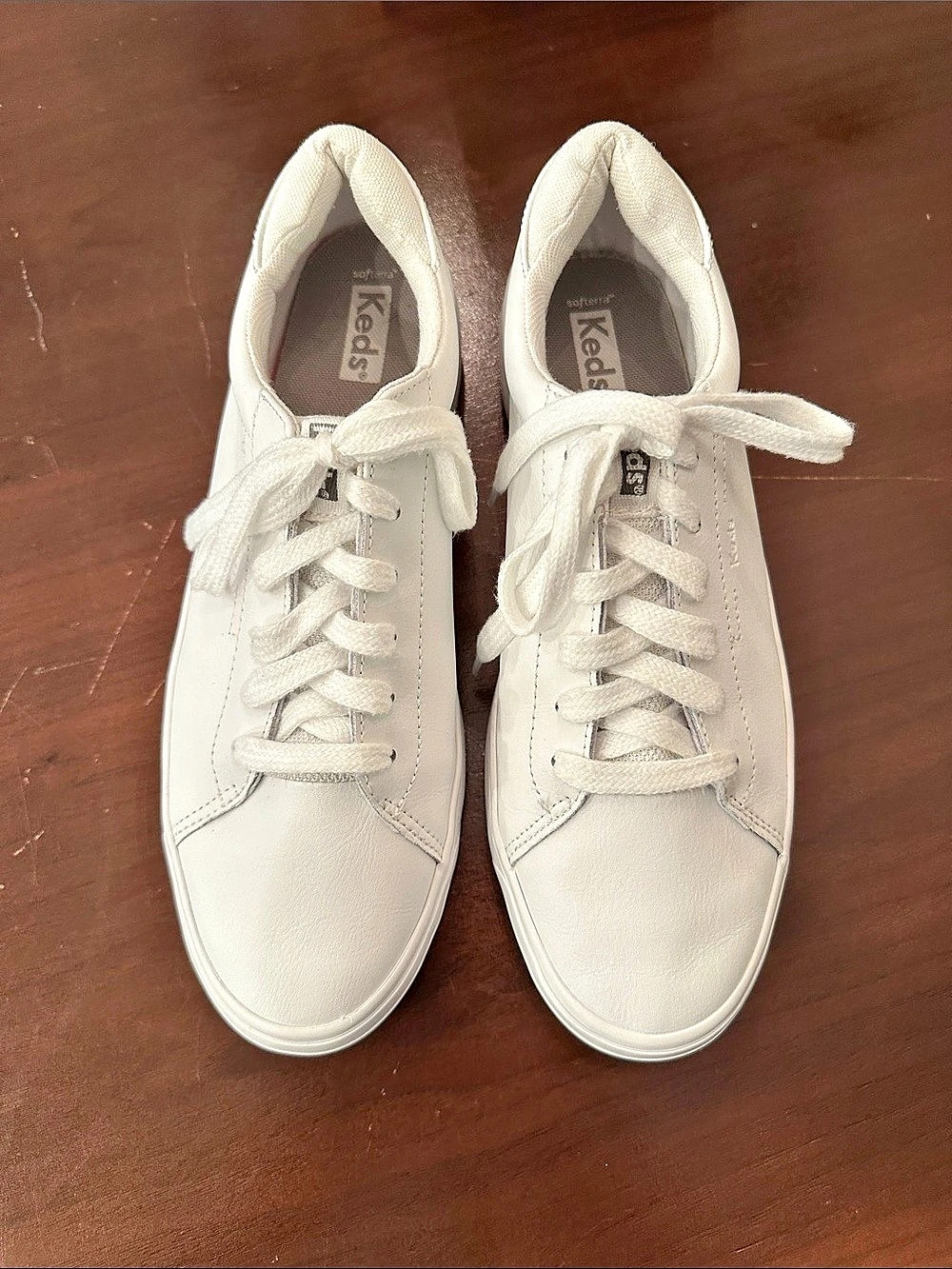 Keds Skyler Leather Lace-Up Women's White Sneakers US 9.5
